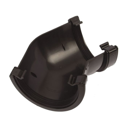 Black Deep Flow Gutter 135° Angle | Plastic Profiles Ltd